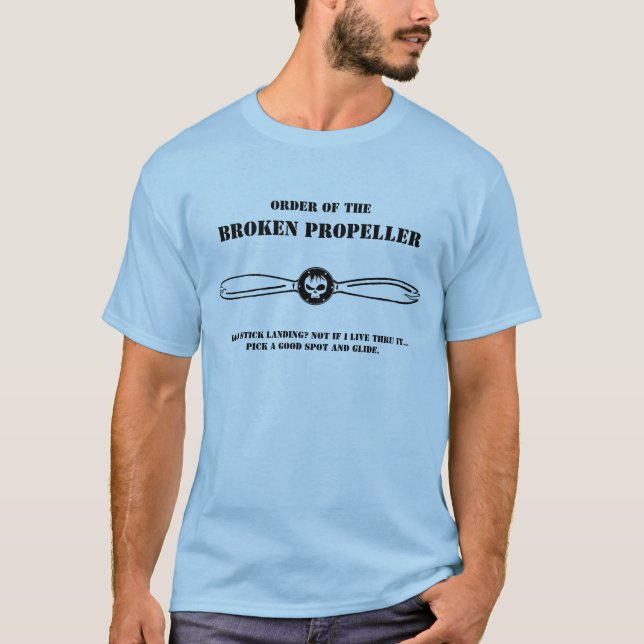 Beställa av, den brutna propellern - blåttT-tröja Tröja (Framsida)