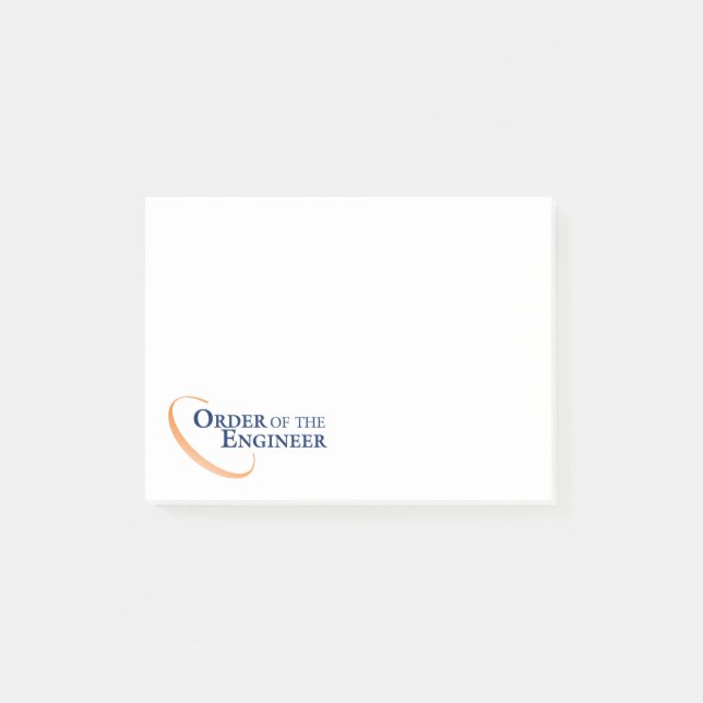 Beställa av ingenjören post-it block (Framsida)