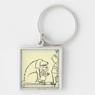 Beställa kakor fyrkantig silverfärgad nyckelring