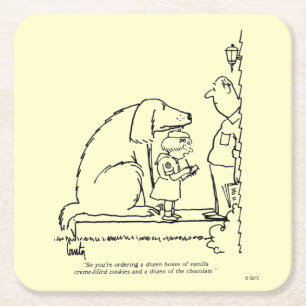 Beställa kakor underlägg papper kvadrat