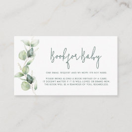 Beställare av Bok i Eucalyptus Script Baby Shower Tilläggskort