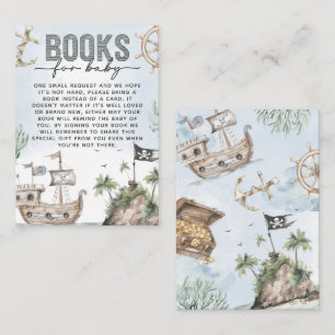 Beställare för Nautical Pirat Baby Shower Bok Tilläggskort