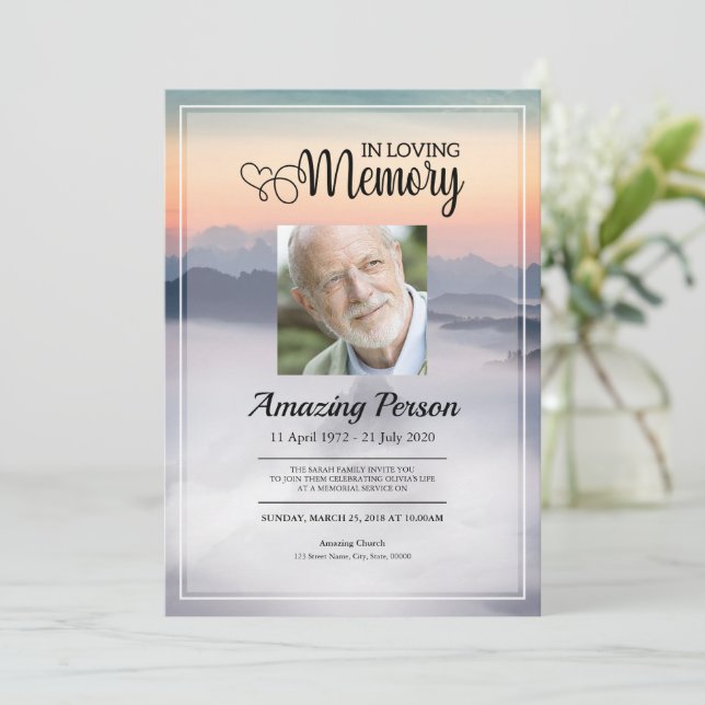 Beställning av bergsbeställning av serviceinbjudan inbjudningar (Stående Fram)