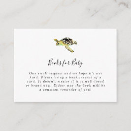 Beställning av bok QR-kod Sea Turtle Baby Shower Tilläggskort
