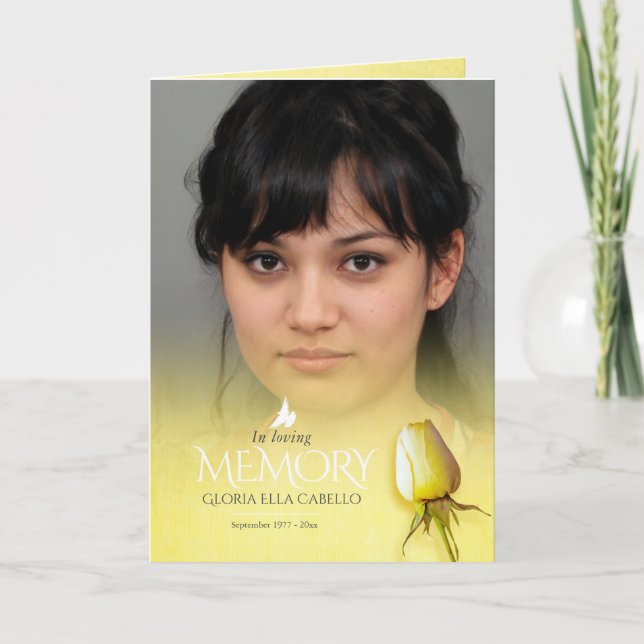 Beställning av det allmänna programmet i gul ros program (Framsida)