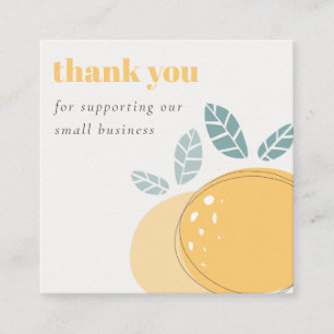 Beställning av Fruktig Tack för elegant Cute Lemon Fyrkantigt Visitkort