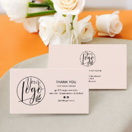 Beställning av modern pastellrosa - minimalistisk visitkort