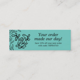 Beställning av Personlig - tackkort för vintage Mini Visitkort