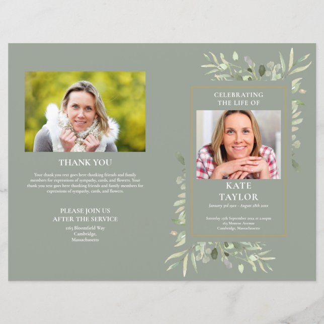 Beställning av tjänstesändningsprogram - Foliage-p (Framsida)