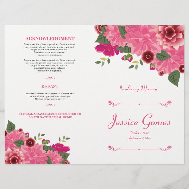 Beställning av utflygare för tjänstens begravnings (Framsida)