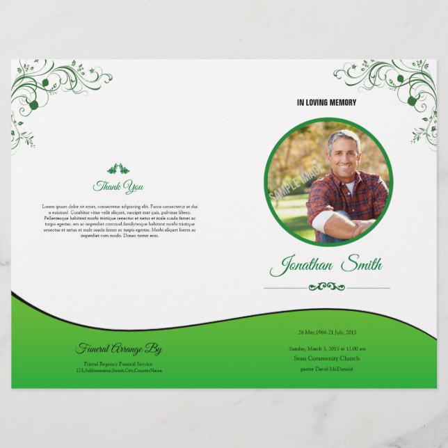 Beställning av utflygare för tjänstens begravnings (Framsida)