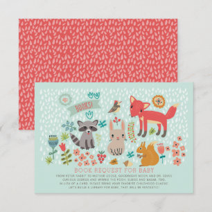 Beställning från Woodland Animals Baby Shower Bok Inbjudningar