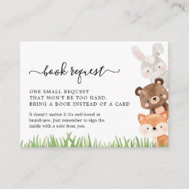 Beställning från Woodland Animals Baby Shower Bok Tilläggskort