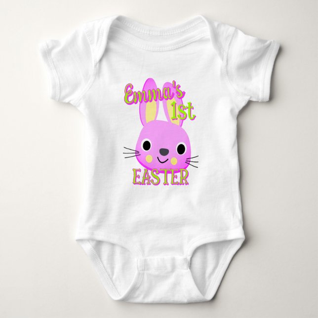Beställning Min Första Påskharen Småbarns Babykläd T Shirt (Framsida)