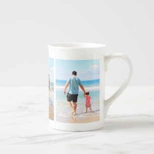 Beställning Personlig Familjefotocollage Mugg Pres Benporslin Mugg