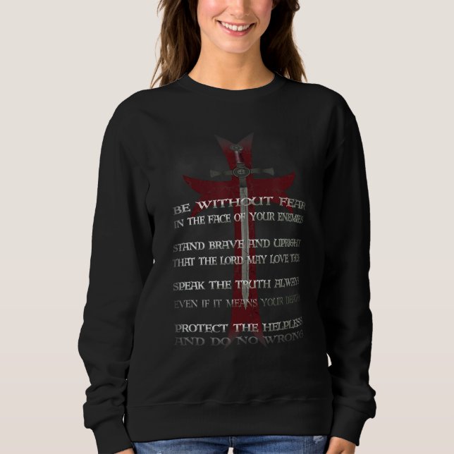 Beställningen Knight Templar Crusader Kor Ring var T Shirt (Framsida)