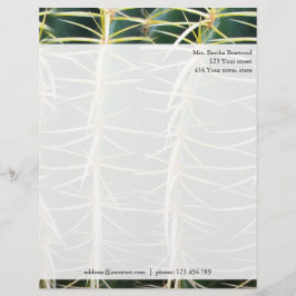 Beställnings- adress för tropiskt kaktusfoto brevhuvud