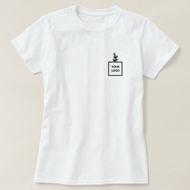 Beställnings- affärslogotypT-tröja Tee (Design framsida)