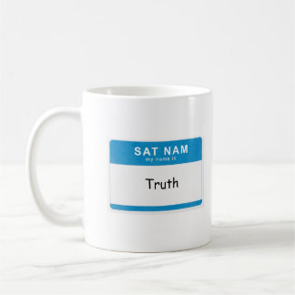 Beställnings- andlignamnmugg: Sat Nam. Mitt namn Kaffemugg