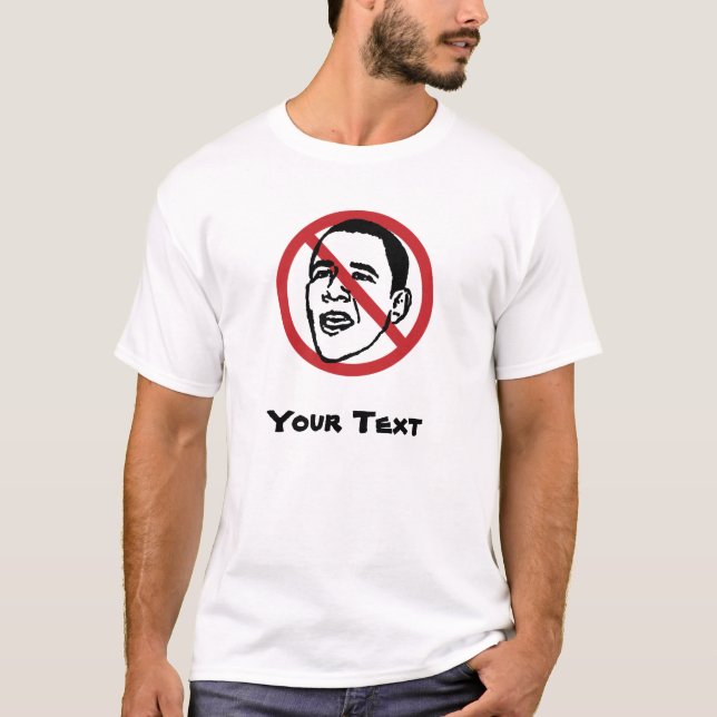 Beställnings- Anti Obama T-tröja Tee (Framsida)