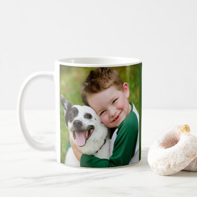 Beställnings- använda ditt egna foto kvadrerar kaffemugg (Med munk)