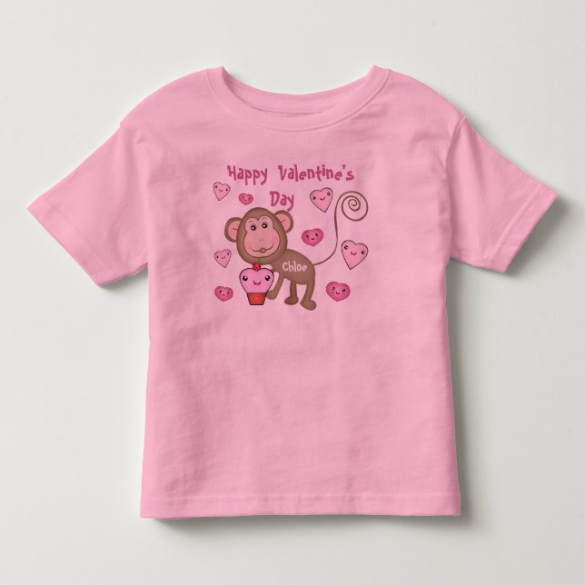 Beställnings- baby valentin T-tröja för apa för Tee Shirt (Framsida)