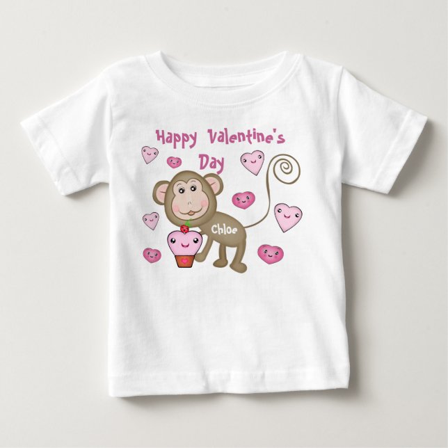 Beställnings- baby valentin T-tröja för apa för Tee Shirt (Framsida)