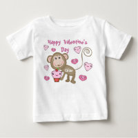 Beställnings- baby valentin T-tröja för apa för