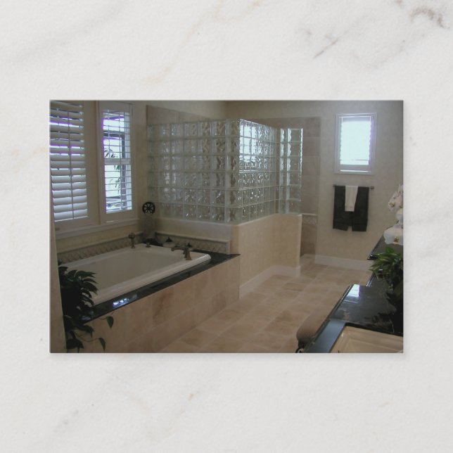 Beställnings- badrumvisitkort visitkort (Framsida)