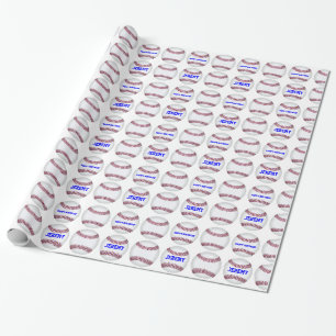 Beställnings- baseball som slår in papper presentpapper