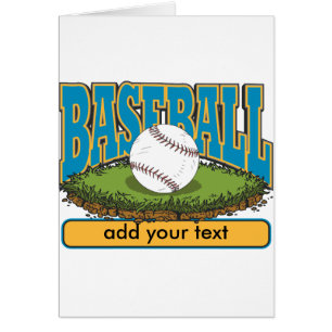Beställnings- baseball tillfogar text hälsningskort