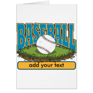 Beställnings- baseball tillfogar text hälsningskort