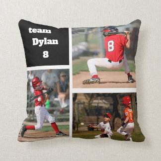 Beställnings- baseballfotoCollage kudder med Kudde