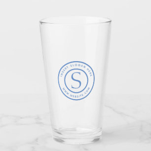 Beställnings- befordrings- Monogramblåklintblåt Glaskopp