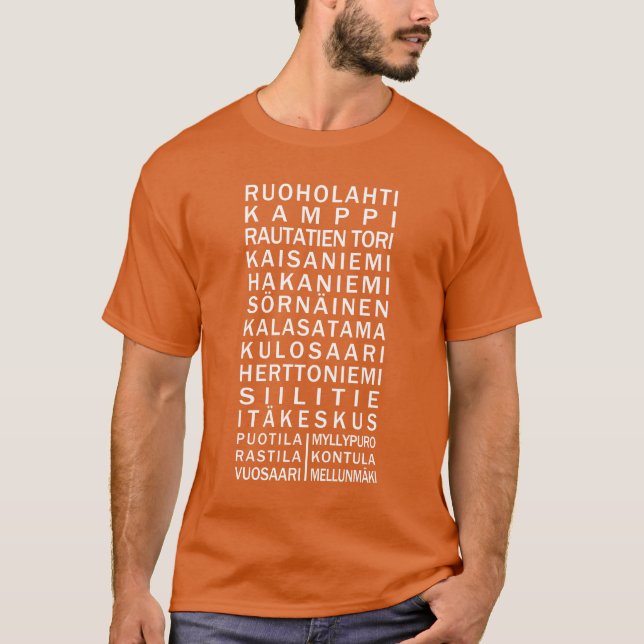 Beställnings- bekläda för Helsingfors Metrorulla Tee (Framsida)