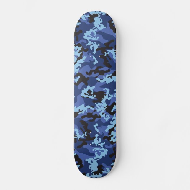 Beställnings- blåttCamo Skateboard (Framsida)
