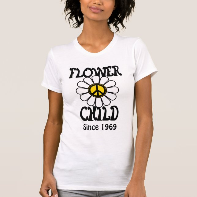 Beställnings- blommabarn tee shirt (Framsida)