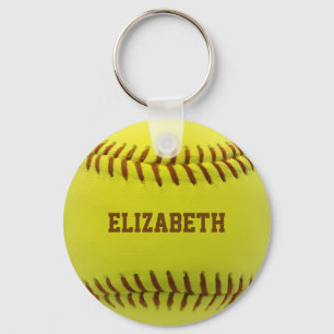 Beställnings- boll Keychain för softball Nyckelring