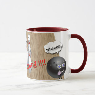 Beställnings- bowlingmugggåvor mugg