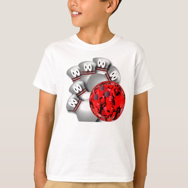 Beställnings- bowlingt-skjortor gåvor t-shirt (Framsida)