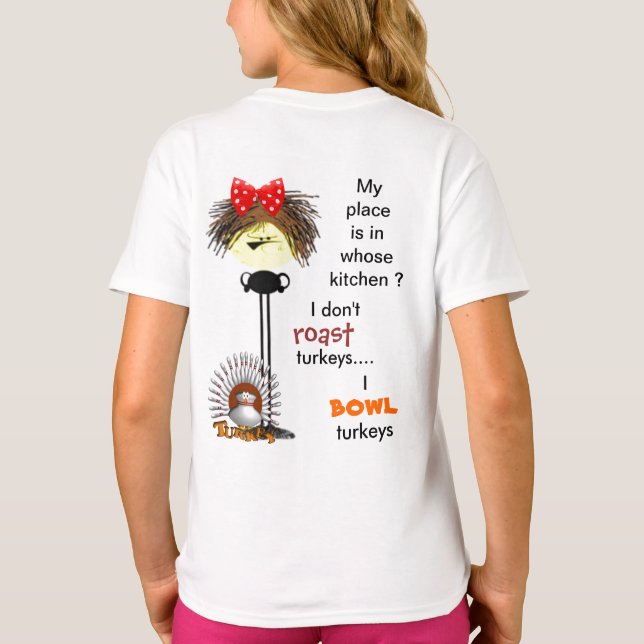 Beställnings- bowlingt-skjortor gåvor tee (Baksida)