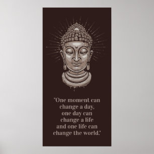 Beställnings- Buddha citationsteckenaffisch Poster