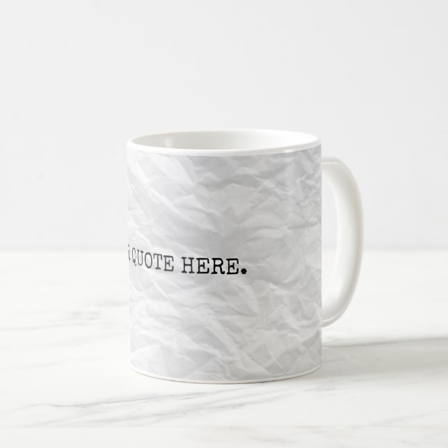 Beställnings- citationstecken på den rynkiga kaffemugg (Framsida höger)