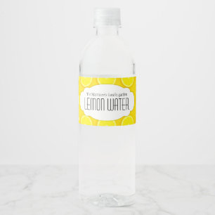 Beställnings- citron för citronvatten - vattenflaskor etikett