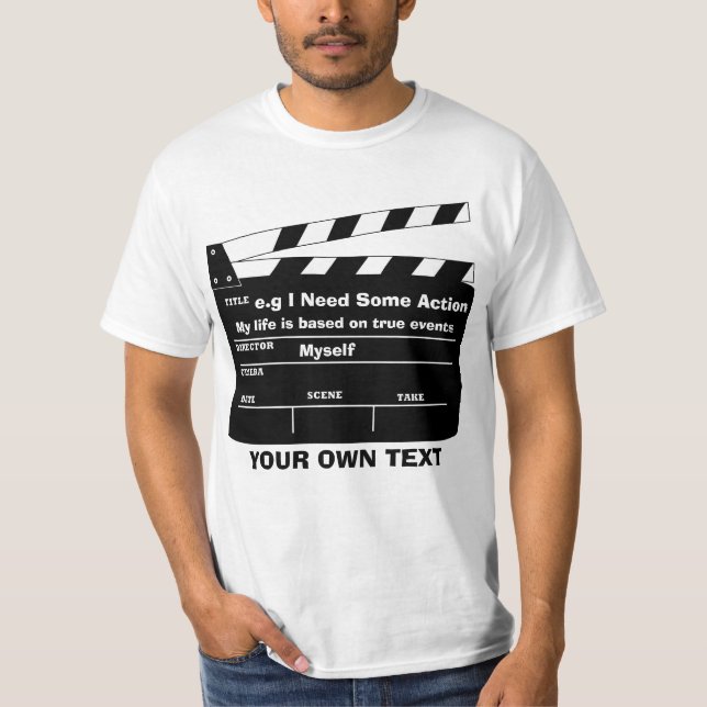 Beställnings- clapperboardmall tee (Framsida)