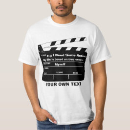 Beställnings- clapperboardmall tee shirt