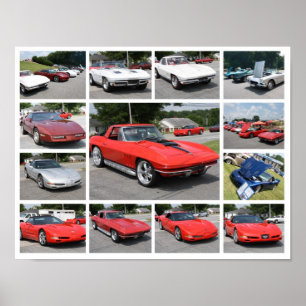 beställnings- Corvette Collagetryck - affisch