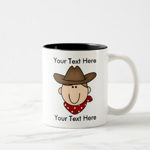 Beställnings- Cowboybruntmugg - anpassade Två-Tonad Mugg