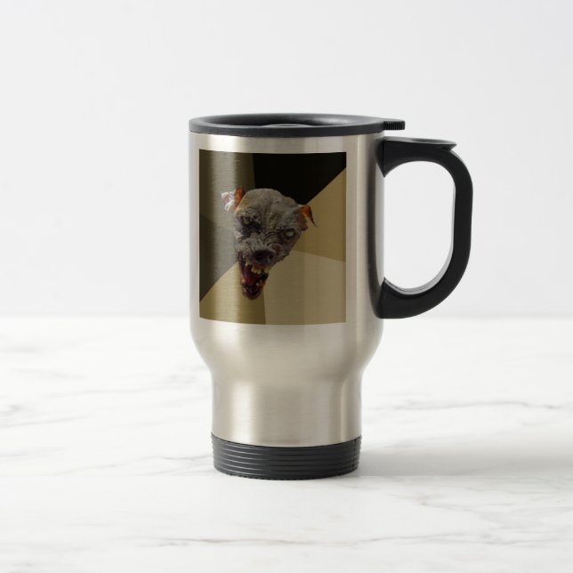 Beställnings- cynisk hundtravel mug resemugg (Höger)