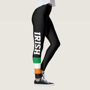 Beställnings- damasker för irländsk flagga för leggings